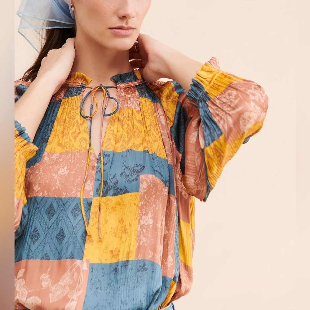 Current Air Patchwork Blouse - image 1
